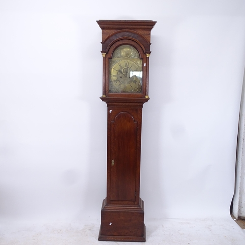 2177 - An 18th century 8-day longcase clock, having a 12