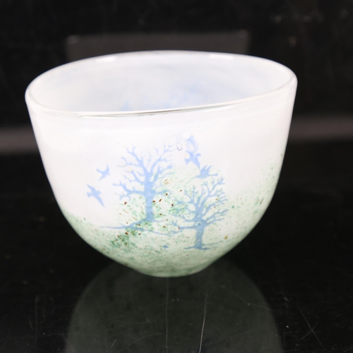 136 - A Kosta Boda October glass vase, designed by Kjell Engman, etched mark on base, height 9.5cm