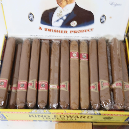 143 - Various cigars, including full box of King Edward VII Imperial by Swisher