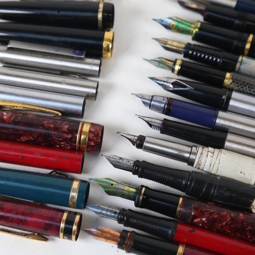 149 - Various Vintage fountain and rollerball pens, including Parker with 18ct nib, Waterman, Parker Duofo... 