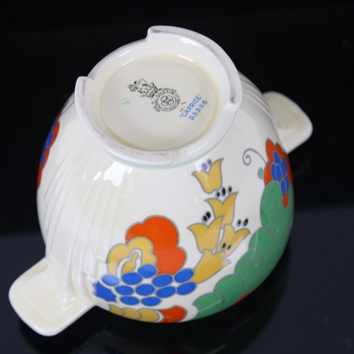 154 - A Royal Doulton Caprice pattern 2-handled sugar bowl, Art Deco style, model no. D.5358, height 11.5c... 