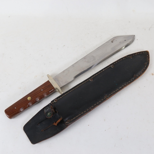 181 - An American Siege Of The Alamo 1836 Colonel Jim Bowie's Final Stand knife and sheath, blade length 2... 