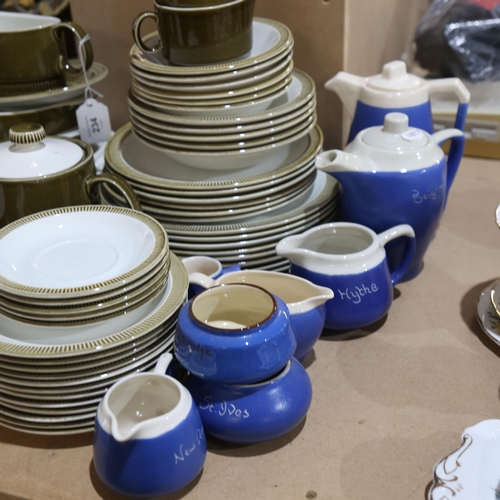 234 - A Poole Pottery green and white glaze dinner service, and various West Country Studio pottery