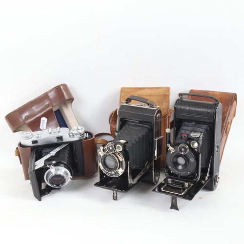 79 - 3 leather-cased Vintage cameras, including Kodak, Contessa Nettel & Balda (3)