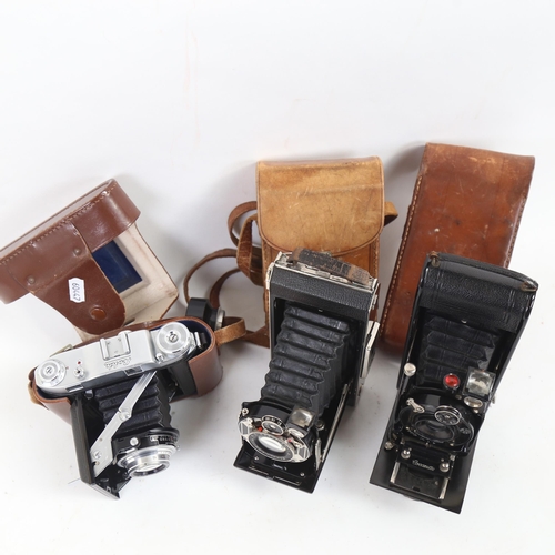 79 - 3 leather-cased Vintage cameras, including Kodak, Contessa Nettel & Balda (3)