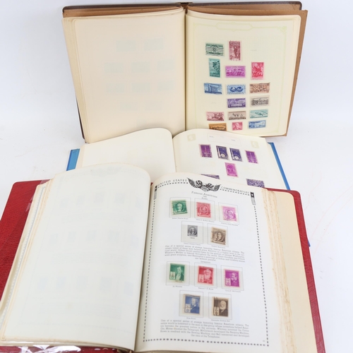 91 - 3 albums of American postage stamps, circa 1880 onwards (3)