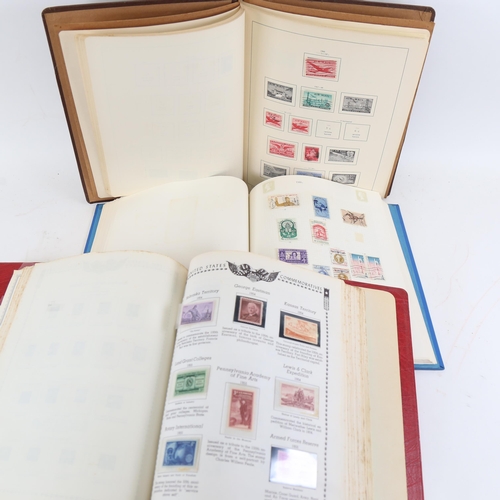 91 - 3 albums of American postage stamps, circa 1880 onwards (3)