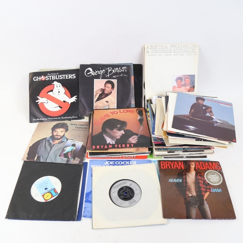 288 - A quantity of Vintage vinyl singles, including Queen, Tina Turner, Michael Jackson (boxful)