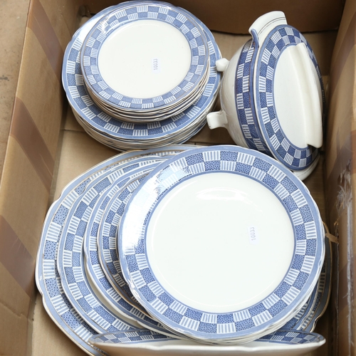 302 - Modern Bristol Dorland Shape Newlyn pattern dinnerware (boxful)