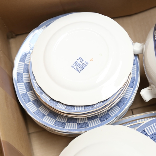 302 - Modern Bristol Dorland Shape Newlyn pattern dinnerware (boxful)