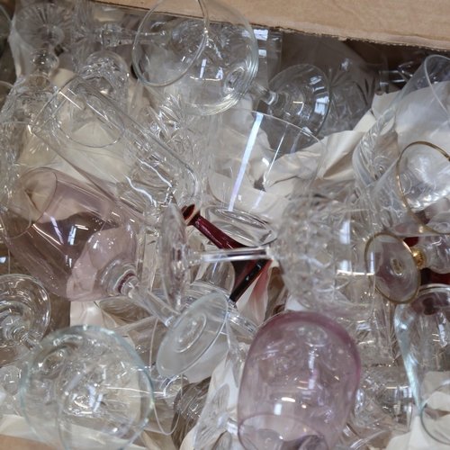 416 - A large quantity of various glasses (boxful)