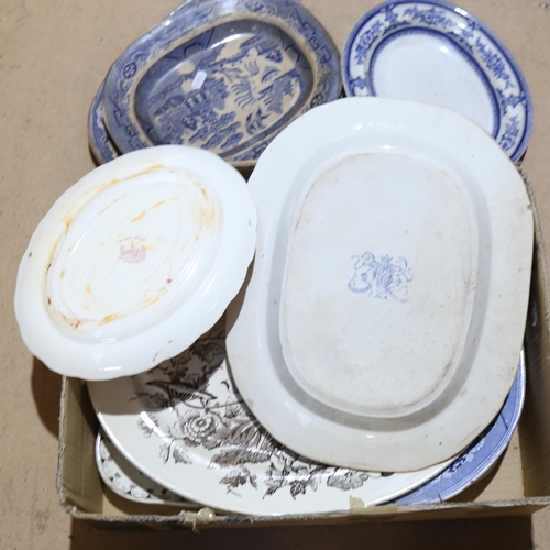 474 - Victorian and other meat plates