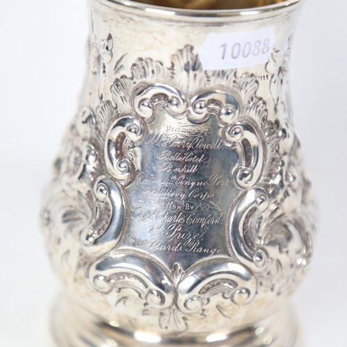 508 - A tankard won by Charles Comford, Shooting Prize 4th Cinque Ports Artillery Corps, and 2 scarce whit... 