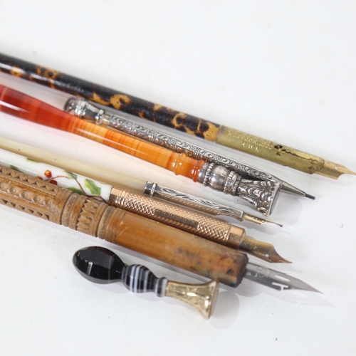 509 - Dip pens, agate seals etc (7)