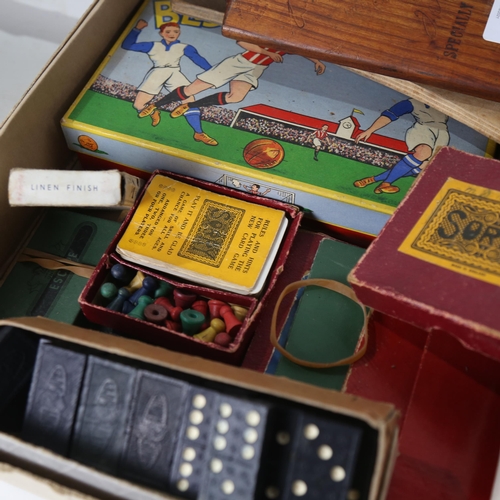 516 - A Walter Lambert cricket bat, various board games, and bats