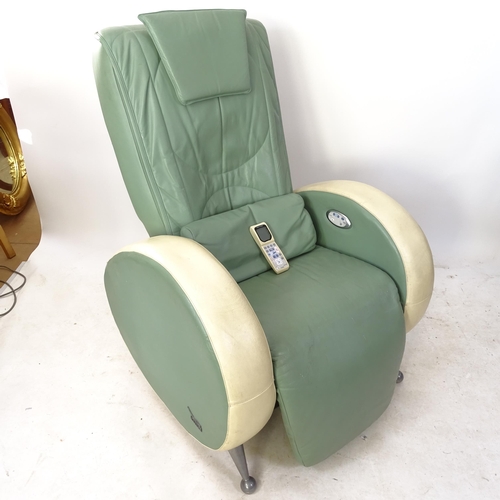 2121 - A Keyton electric reclining and massaging armchair, with remote control, working order