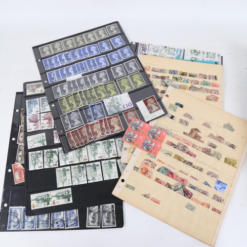 595 - A collection of military British stamps, pre-decimal Mint stamps etc