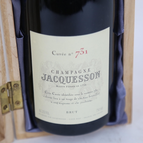 652 - A bottle of Cuvee No. 731 Champagne Jacquesson, in Aston Martin box