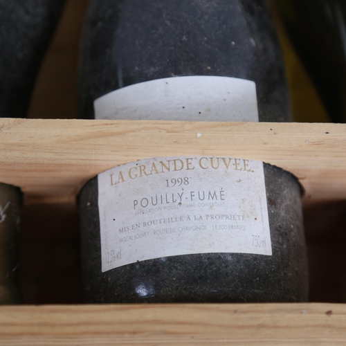 653 - 5 bottles of 1998 La Grande Cuvee Poulilly-Fume, and a bottle of Chablis