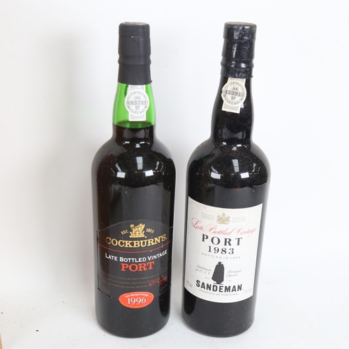 654 - Cased 1983 Sandeman Port, and a boxed Cockburns Port