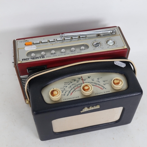 663 - A Vintage Roberts RP26-B transistor radio, mains/battery, and an older Roberts radio, model R200