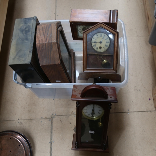 684 - A boxful of Vintage clocks