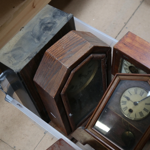 684 - A boxful of Vintage clocks