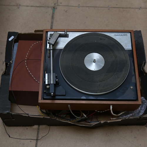 691 - A Garrard record deck and speakers