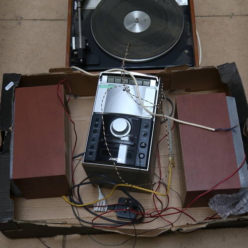 691 - A Garrard record deck and speakers