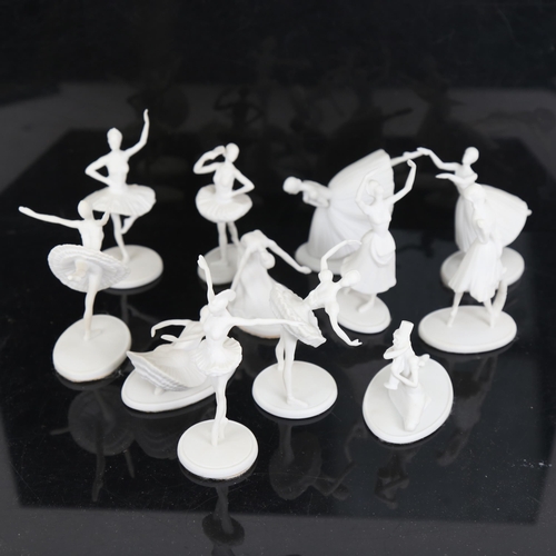 720 - A set of Stuart Mark Feldman bisque porcelain ballerina figures, including The Sleeping Beauty, The ... 