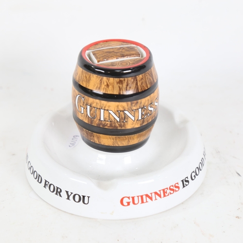 730 - A Minton's Guinness porcelain advertising barrel ashtray, diameter 14cm