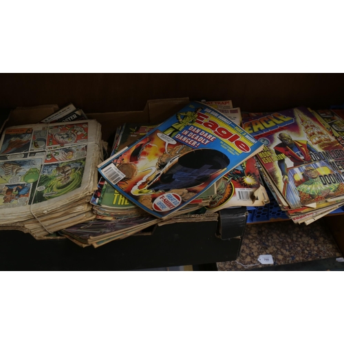 757 - A large quantity of Vintage Dan Dare Eagle comic books (2 boxes)