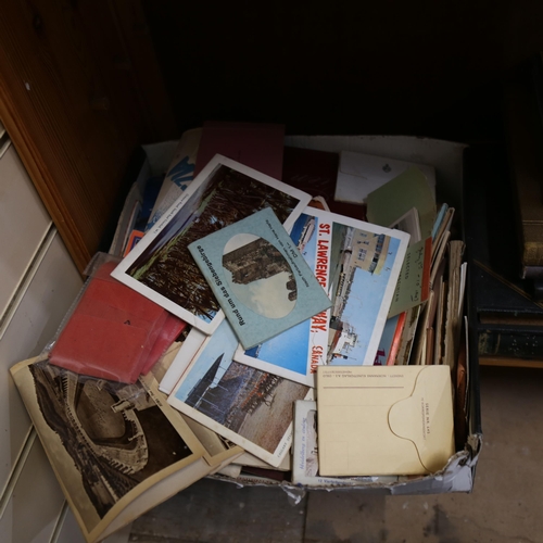 758 - A boxful of postcards and ephemera