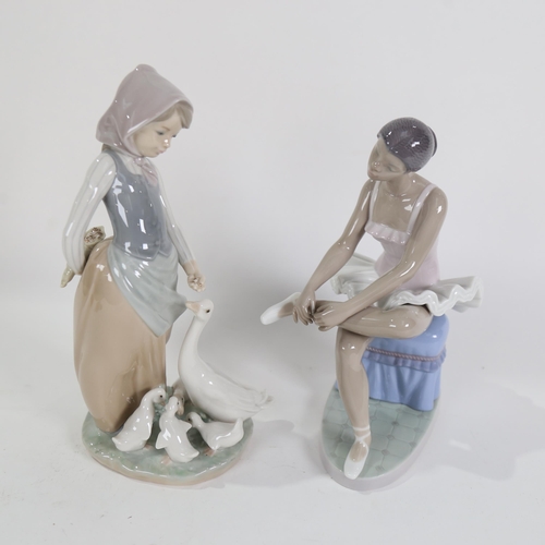 763 - 2 Lladro porcelain groups, including 6104 ballerina (2)