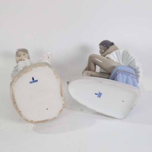 763 - 2 Lladro porcelain groups, including 6104 ballerina (2)