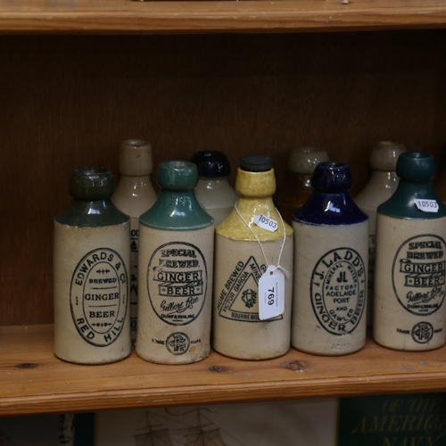 769 - A group of stoneware ginger beer bottles (11)