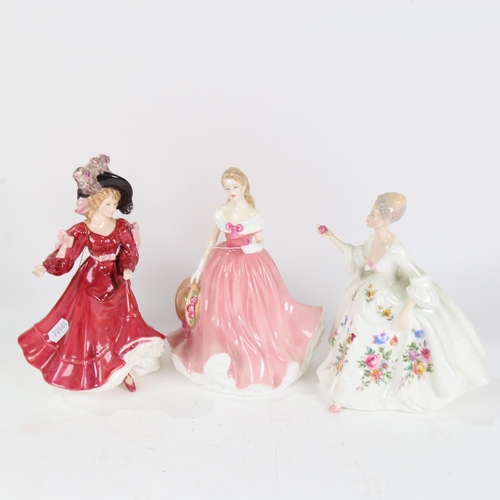 774 - 3 Royal Doulton porcelain lady figures