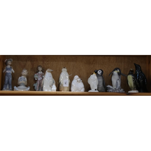 796 - Various porcelain figures, including Lladro, Poole Pottery, Royal Dux etc