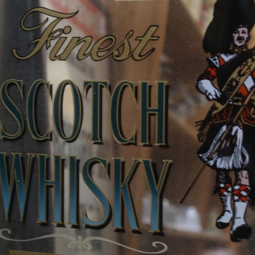 805 - Vintage Dewar's Finest Scotch Whisky advertising mirror, framed, overall 87cm x 62cm