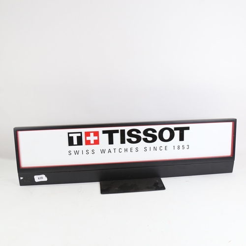 836 - A modern Tissot watch shop advertising sign, length 72cm, height 19cm