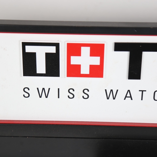 836 - A modern Tissot watch shop advertising sign, length 72cm, height 19cm