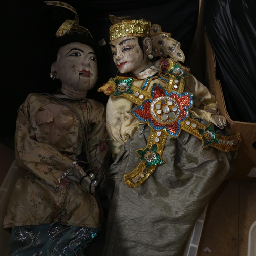 844 - A group of Javanese Wayang Golek and Wayang Klitik puppets