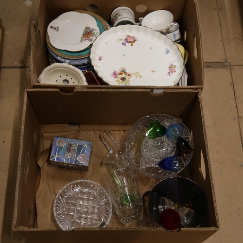 865 - A large quantity of various ceramics (2 boxes)