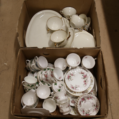 867 - A large quantity of various ceramics (2 boxes)