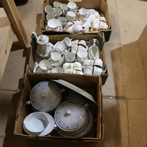 874 - A large quantity of various ceramics and tea sets (3 boxes)