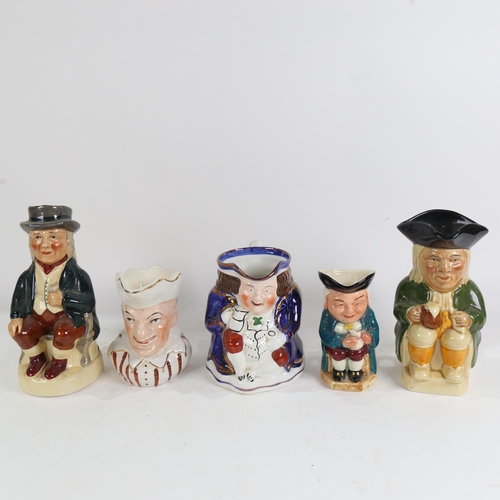 882 - 5 ceramic character jugs