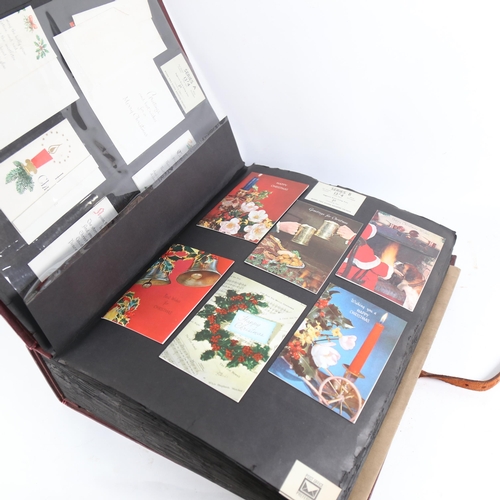 401 - A sales representative's album of Sharpes Classic Christmas Cards, album height 45cm