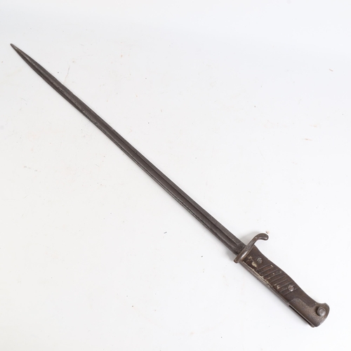 905 - A First World War Period German bayonet, blade length 50cm