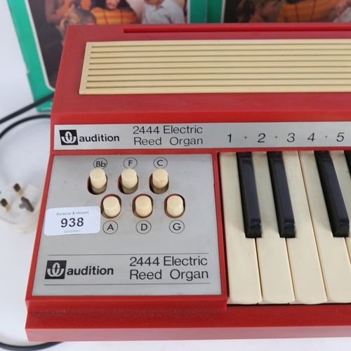 938 - A mid-century Audition 2444 electric reed organ, working order