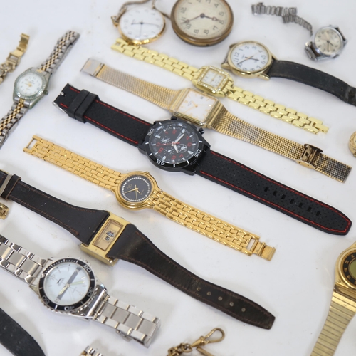 1143 - A collection of ladies and gents quartz wristwatches